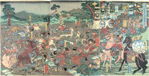 Yoshikazu / The Battle of Toyoshima between the Nitta and Ashikaga Clans [建武二年　新田足利津国豊嶋合戦]