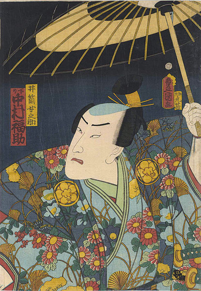 Toyokuni III “Kabuki Actor / Nakamura Fukusuke as Izutsu Onnanosuke”