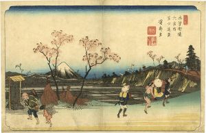 木曾街道　大宮宿冨士遠景