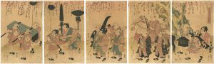 Eizan / Children Imitating a Daimyo Procession [子供遊花の行列]