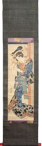 文を読む美人図（仮題）