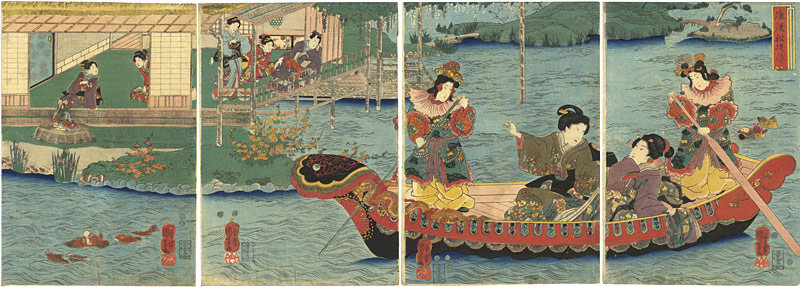Kuniyoshi “Beauties in Dragon Boat”