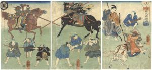 Kuniyoshi / The Exercise of Matial Arts by Children / Spring [四ッ廼民稚模様　春]