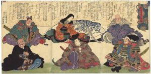 Kuniyoshi / Group of Six Selected Warrior-poets [見立武者六歌仙]