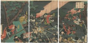 国輝二代「冨士裾野曽我兄弟報讐之図」