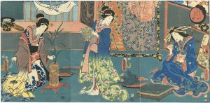 Toyokuni III / 3 Beauties [美人画]