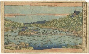 Eisen / Shinpan uki-e :  Benten Shrine at Shinobazu [新版浮絵忍ヶ岡不忍弁天之図]