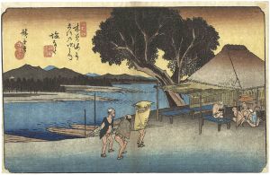 Hiroshige / 69 Stations of the Kiso Kaido / Shionata [木曽街道六十九次之内　塩なた]