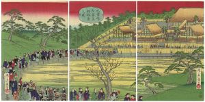 Ikkei / People Visit to Emperor for Daijosai Festival [大嘗会御宮参拝群集之図]
