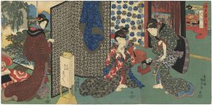 Kunisada　Ⅰ / Eight Views of Edo Figures [江戸姿八契 三田三角]