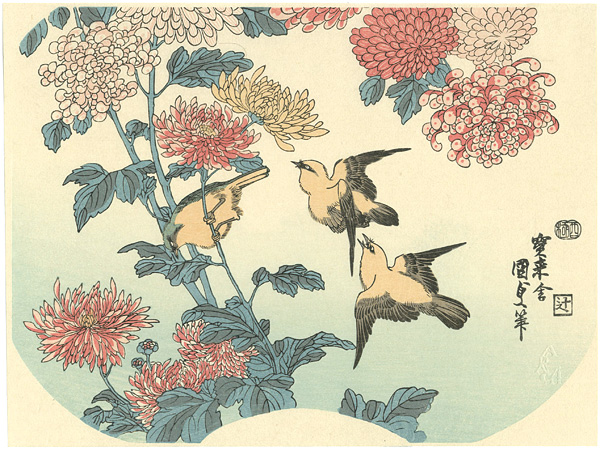 Kunisada “Chrysanthemum and Orioles【Reproduction】”