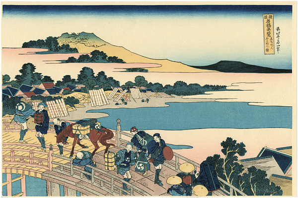 Hokusai “Remarkable Views of Bridges in Various Provinces / Fukui Bridge in Echizen Province【Reproduction】”