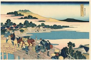 Hokusai / Remarkable Views of Bridges in Various Provinces / Fukui Bridge in Echizen Province【Reproduction】 [諸国名橋奇覧 ゑちぜんふくゐの橋【復刻版】]