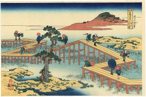 Hokusai / Remarkable Views of Bridges in Various Provinces / Yatsuhashi Bridge in Mikawa Province【Reproduction】 [諸国名橋奇覧 三河の八ツ橋の古図【復刻版】]
