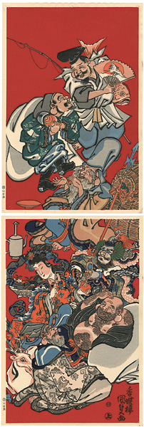 Kunisada “Seven Gods of Good Fortune【Reproduction】”