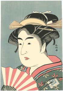 Shunko / Actor Ichikawa Monnosuke II as Osome【Reproduction】  [二世市川門之助のお染【復刻版】]