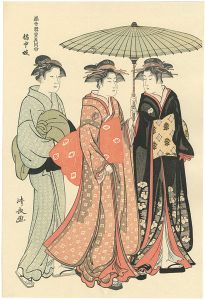 Contest of Contemporary Beauties of the Pleasure Quarters : Geisha of the Tachibana Street【Reproduction】