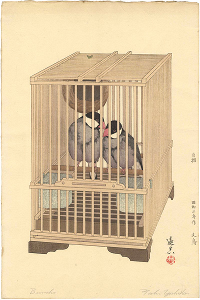 吉田遠志「文鳥」