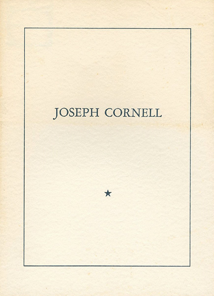 “Box Construction & Collage by JOSEPH CORNELL” 