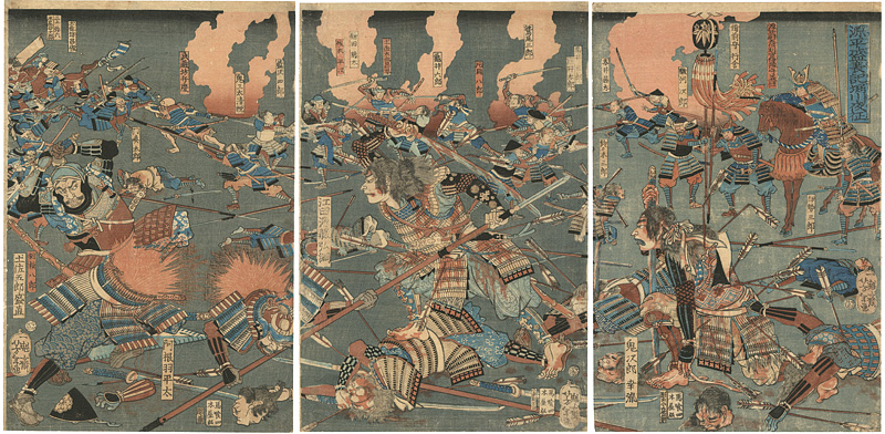 Yoshitoshi “The Night Attack at Horikawa from Genpei Seisuiki”