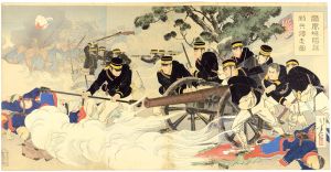 Toshikata / Sino-Japanese War : The Fall of Fenghuangcheng, Putting the Enemy to Rou [鳳凰城陥落敵兵潰走図]