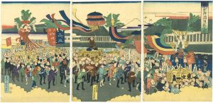 玉斎「東京御酒頂戴之図」