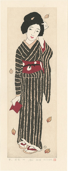 Takehisa Yumeji “Leaf Fall 【Reproduction : Matsunaga Yasuo version】”