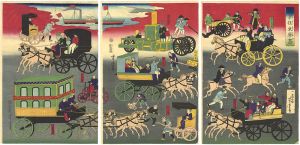 Yoshitora / Collection of Cars, Tokyo [東京往来車尽]