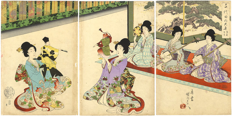 Chikanobu “Chiyoda Inner Palace /　Puppet Theatre”