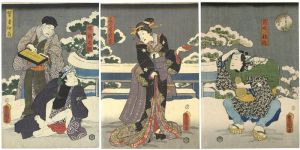Toyokuni III / Snow, Moon and Flowers / Snow [雪月花ノ内　雪]