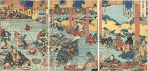 Yoshitsuya / Yorimitsu at Oeyama [丹波国大江山之図]