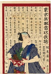 Kunichika / Kabuki Actor Bando Shinsui [東京無双當以長揃]