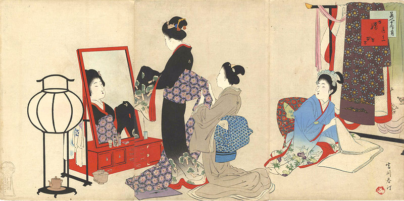 Shuntei “Beautiful Women for the Twelve Months / The 11th Months - Bridal Outfit”