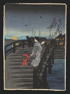 Takahashi Shotei(Hiroaki) / Port Town in The Night