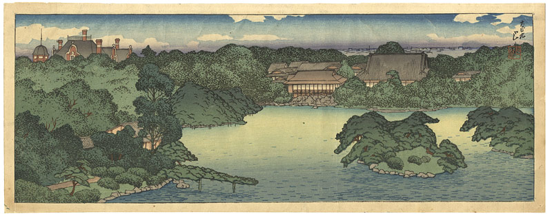 川瀬巴水「大泉水の全景」