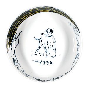 絵付け皿　犬（仮）