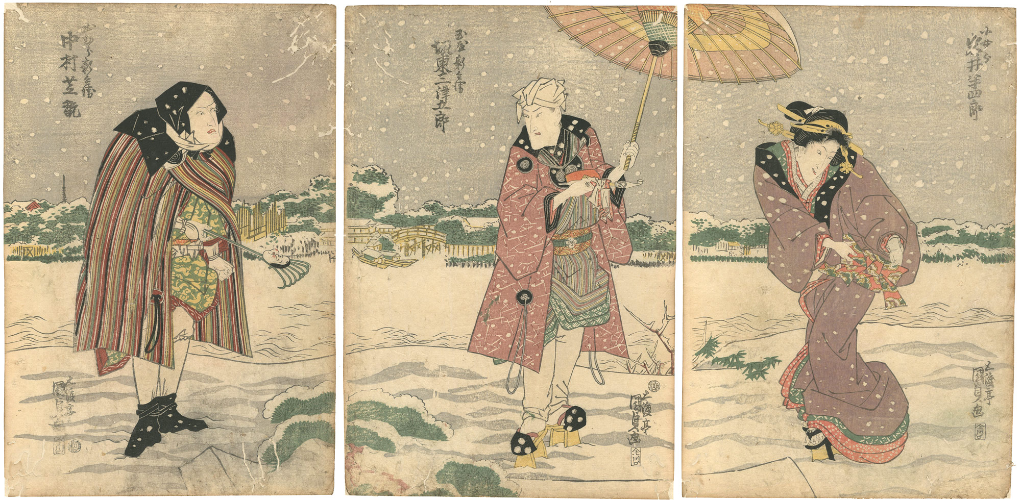 Kunisada I “Kabuki Scene from Ise Heishi Hiiki No Kamikaze”