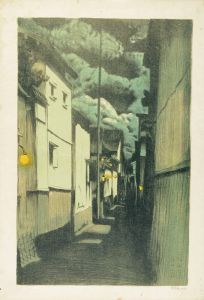 Sight in Osaka / Row House in a Back Alley (Moonlight Night)
