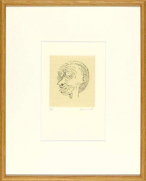 Hamada Chimei “小さな版画集より　老人の顔（B）”