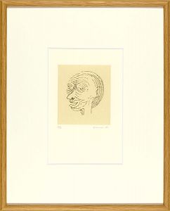 Hamada Chimei / 小さな版画集より　老人の顔（B）