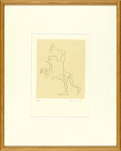 Hamada Chimei / 小さな版画集より　布を被った男