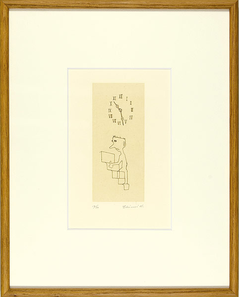 Hamada Chimei “小さな版画集より　時計”