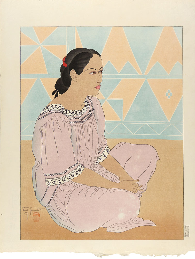 Paul Jacoulet “The New Dress, Metalanim, Pohnpei”