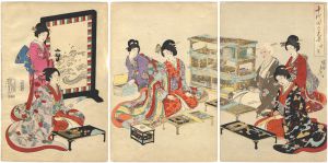 Chikanobu / Chiyoda Inner Palace / Poetry Contest [千代田之大奥　哥合]