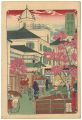 東京名所　新よし原仲之町の桜