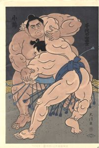 THE ‘SUMO’ UKIYO-E  CHIYONOFUJI vs KONISHIKI