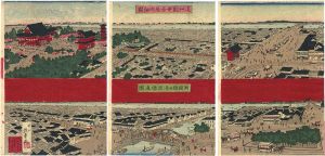 Yasuji,Tankei / Asakusa Kannon Temple & Ryogoku Bridge [浅草観世音境内細図　両国橋及浅草橋真図]