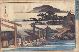 Hiroshige I / Famous Places in the Eastern Capital / Precincts of the Shimmei Shrine in Shiba [東都名所　芝神明境内]