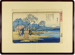 Hiroshige I / Six Jewel Rivers in Various Provinces : Chofu in Musashi Province [諸国六玉河ノ内　武蔵調布]