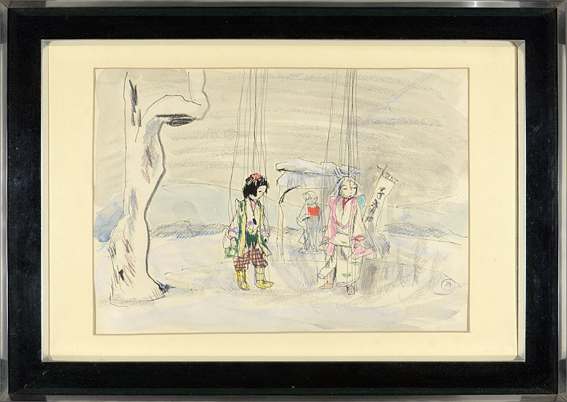 Kimura Shohachi “自筆画稿　雪んこ”